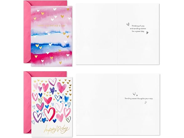 Hallmark Valentine's Day Cards 36ct Gold
