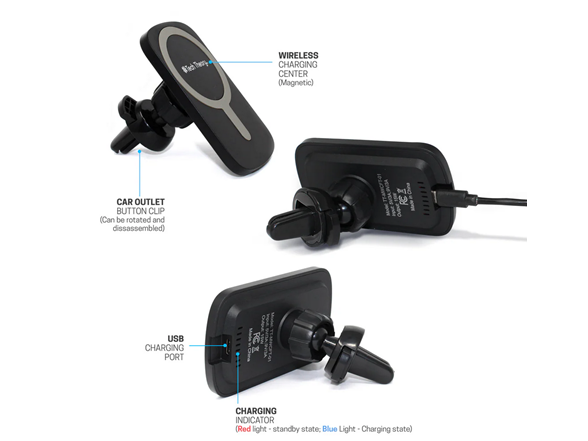 Aduro Universal Magnetic Air Vent Wireless Charger