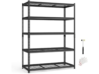 $89.99, Was $139.99, 35% Off! SONGMICS 5-Tier Steel Storage Shelves  2,200 lb Load dealfomo