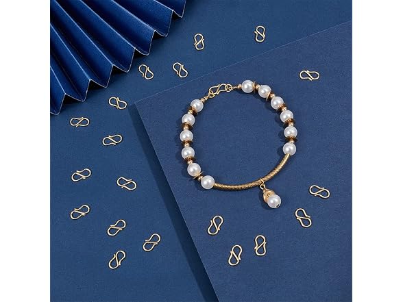 UNICRAFTALE 30pcs Golden S-Hook Clasp 304