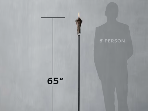 TIKI Kiawah 65-in Copper Garden Torch
