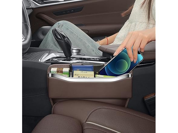 HALOYIVGO Car Seat Gap Filler - 2pk Brown