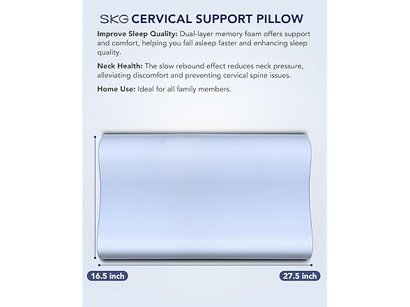 SKG D5 Cervical Neck Pillow for Sleeping