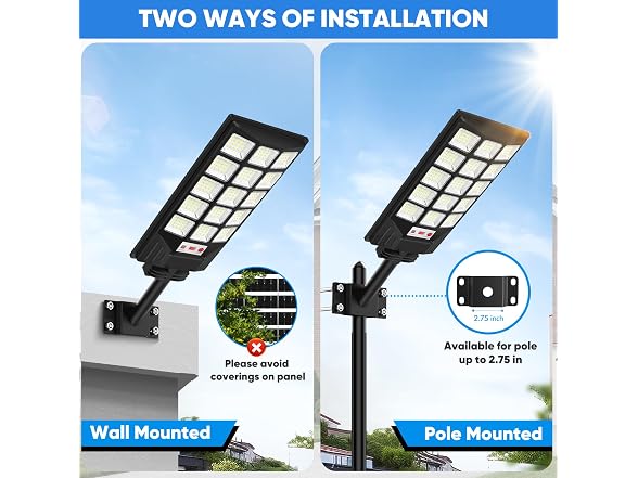 Brightever 8500K Solar Street Lights Outdoor - Gallery 5