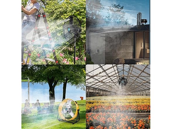 Tornado 13 Inch Misting Kit Outdoor Fan