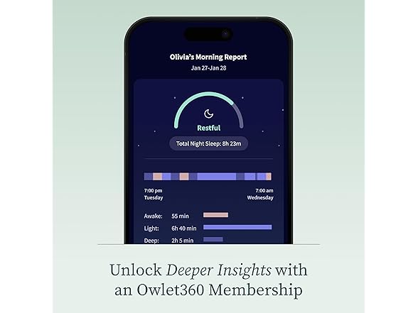 Owlet Dream Sock – Smart Wearable Baby Monitor- Choose Color