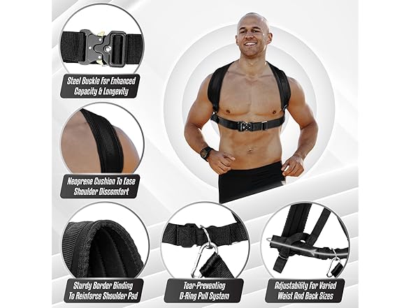 Yes4All Weighted Training Pull Sled with Vest Set