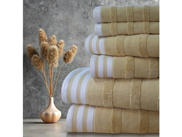 6-Piece Jacquard Stripe Kyoto Towel Set