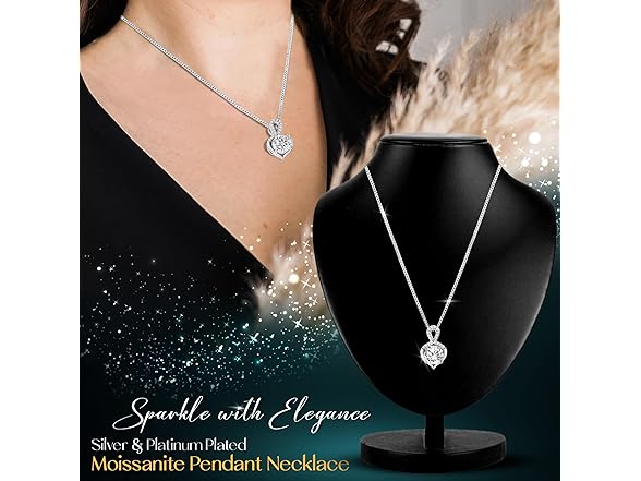 SUHAA 1CT Moissanite Necklace 925