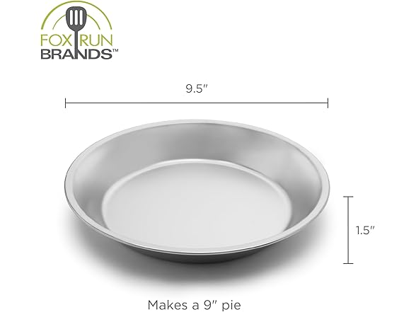 Fox Run Pie Pan, 9-Inch, Stainless Steel