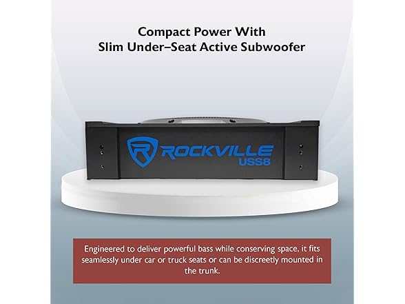 Rockville Rockville USS8 8" 600W Slim Under-Seat Active Ca