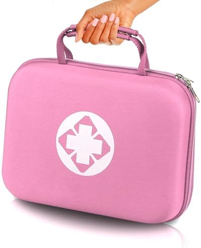 Monoki Home First Aid Kit Handheld Bag Pink Pink