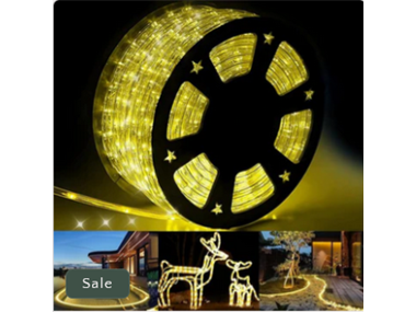 $15.99, Was $79.99, 80% Off! Hakol 500 LED Outdoor Rope Lights – 28M/92ft- Warm White dealfomo