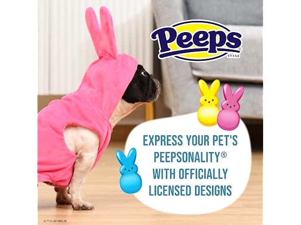Peeps for Pets Officially Licensed Pink Bunny, Small