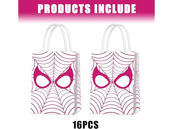 16 Pcs Spider Party Bags