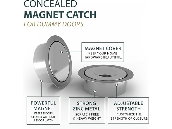 Mega Handles Concealed Magnetic Door