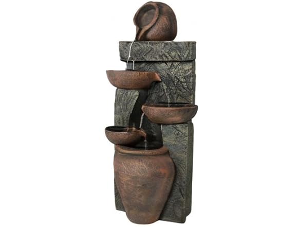 Sunnydaze 39-Inch Cascading Earthenware Fountain