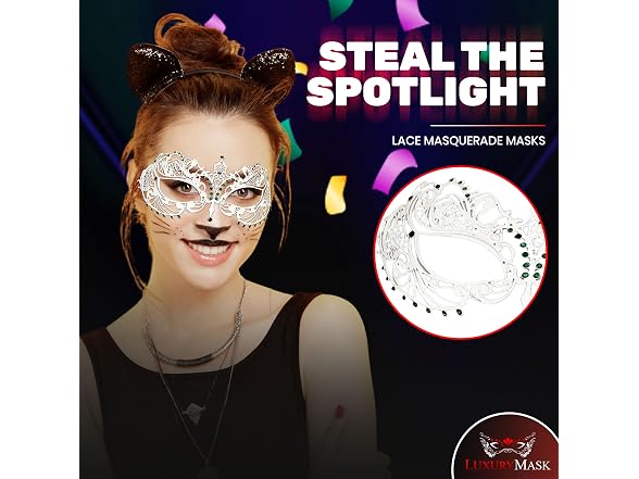 Luxury Mask (OS) Burlesque Boutique Rhinestones