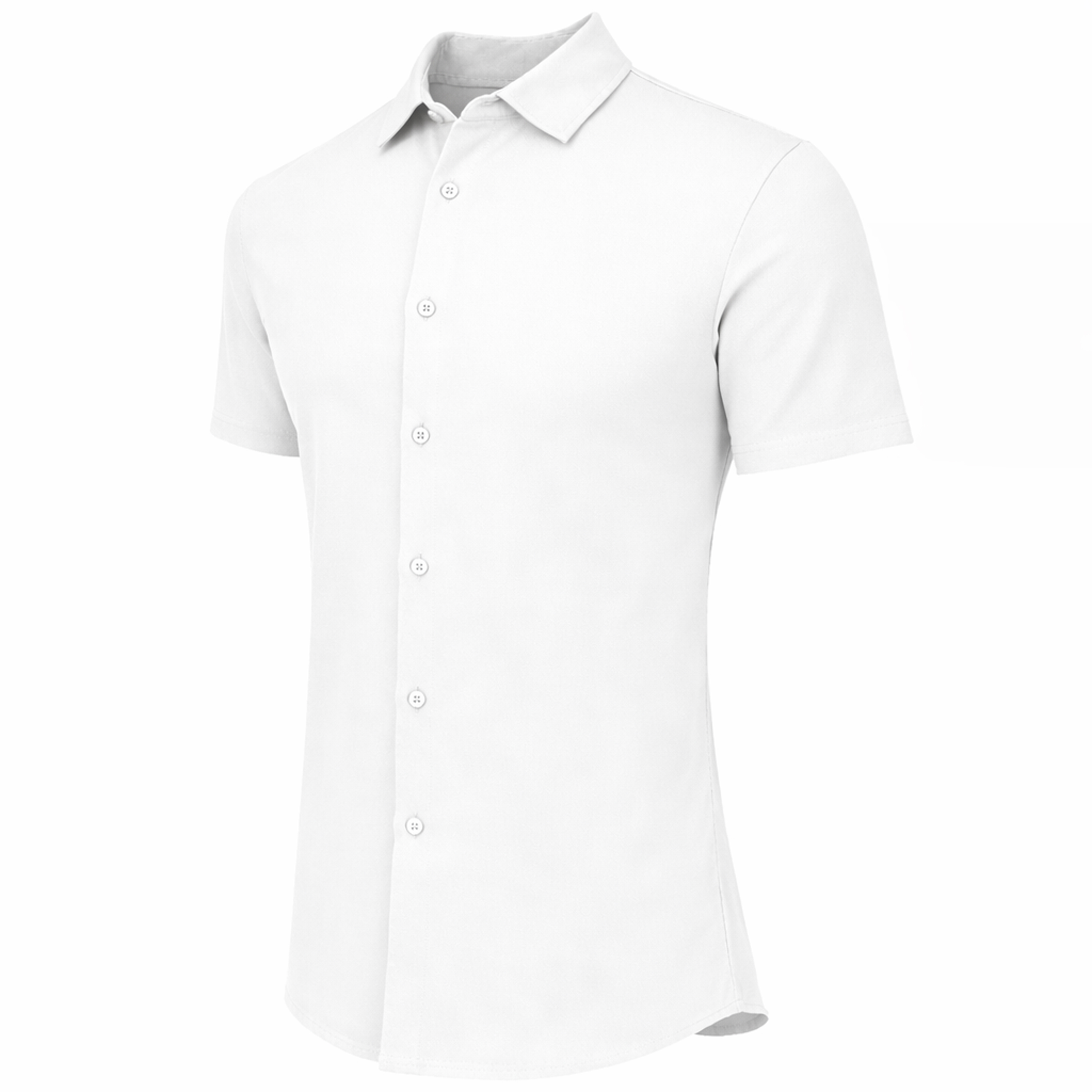 Mens S/S Knit Button Down Shirt - Gallery 18