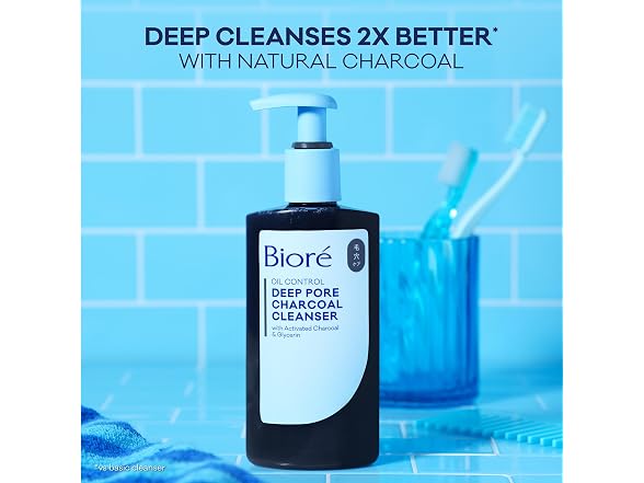 Bioré Deep Pore Charcoal Daily Face Wash 6.77 Fl
