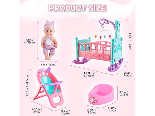 deAO baby doll Play Set
