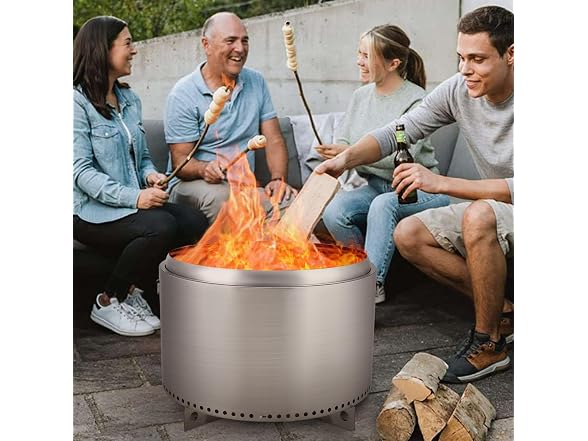 27in Smokeless Fire Pit Stainless