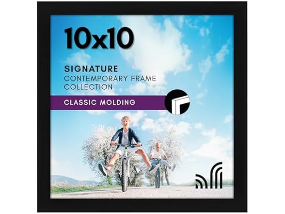 Americanflat 10x10 Picture Frame- Black