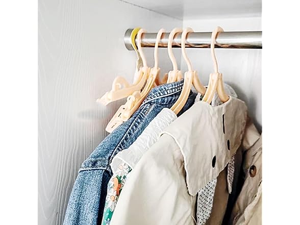 12 Pcs Plastic Folding Clothes Hangers