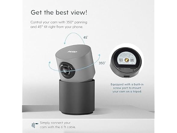 HD Indoor Security Camera w/ 10-Second Auto Clip Storage