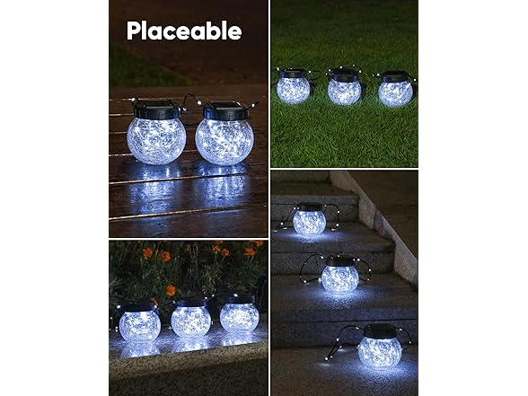 PARTPHONER Solar Lantern 12 Pack Cold White