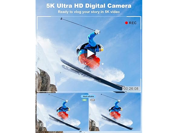 LIYTIFOR 5K Digital Camera for Photography
