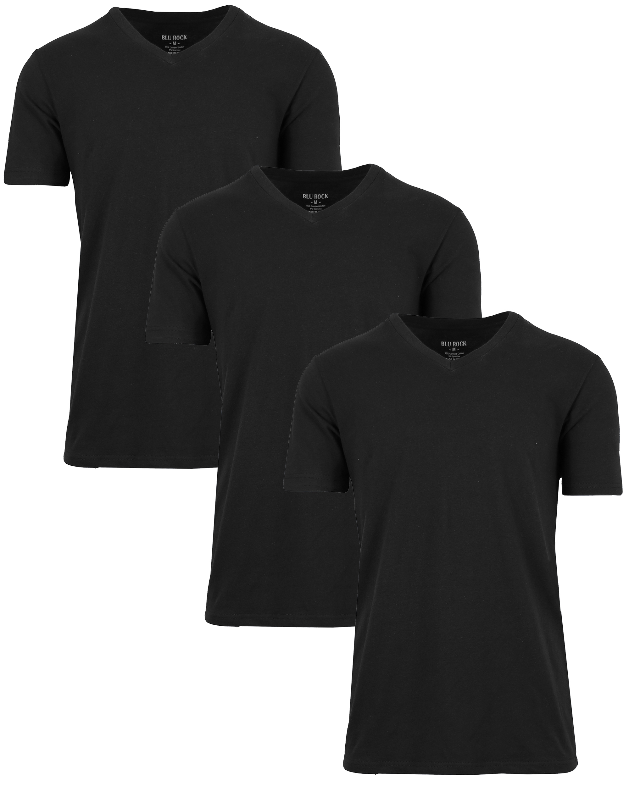 Mens Cotton Stretch V-Neck Tees (M-2XL) - Gallery 25
