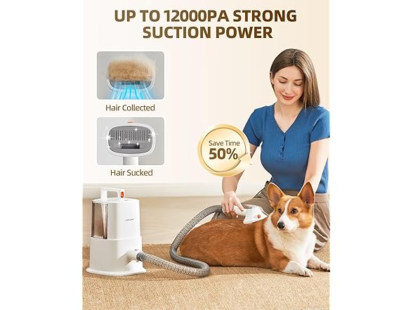 Simpleway SIMPLEWAY-V12-WHITE SIMPLEWAY DOG VACUUM GROOMING 