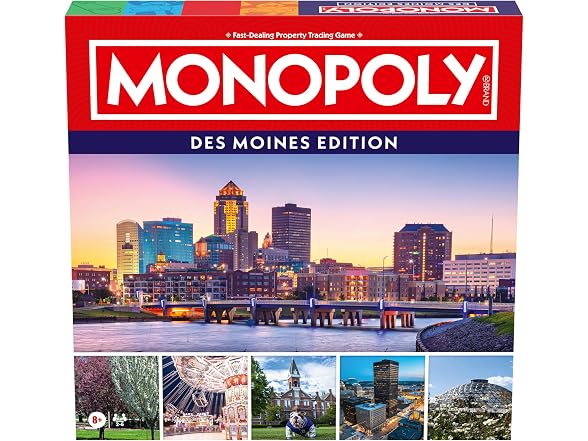 Monopoly Board Game – Des Moines, IA Edition