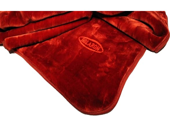 Solaron King Solid Burgundy Korean Mink Blanket