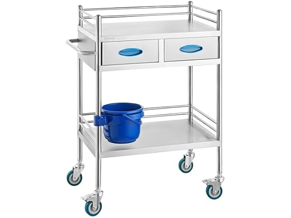 VEVOR Lab Serving Cart, 2 Layers