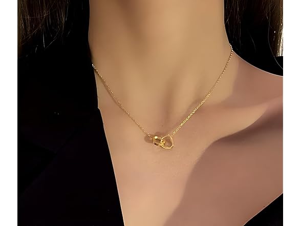 Paradise Gold Double Heart