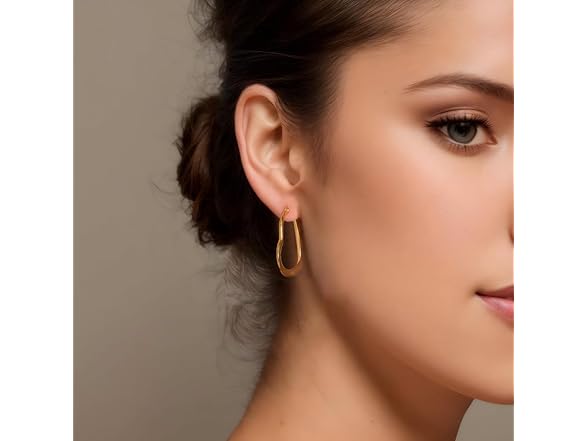 Ilovgem Heart Earrings 14K Gold Plated