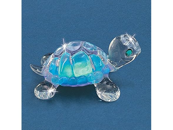 Goldia Blue Turtle Glass Figurine