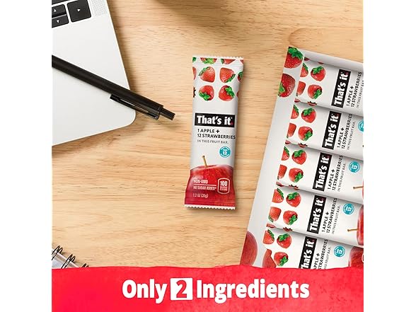 That's It Apple Strawberry Bars 12pk