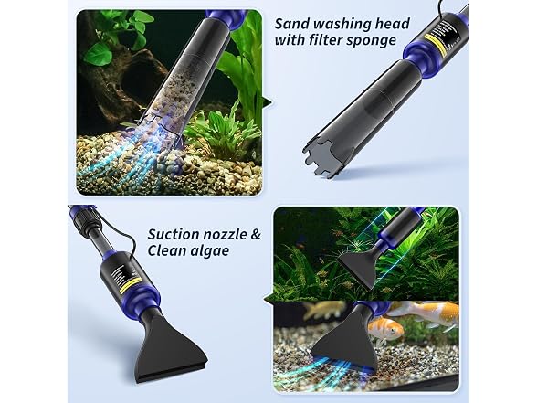 Electric Aquarium Gravel Cleaner 530GPH