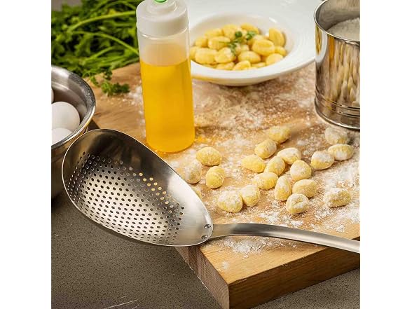 TableCraft 12830 Scoop Colander, 14 oz Stainless Steel Scoop 
