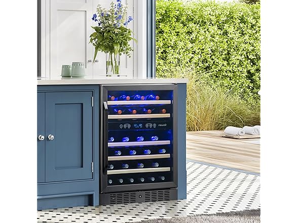 Newair Built-in Dual Zone Wine Fridge - 46 Bottles