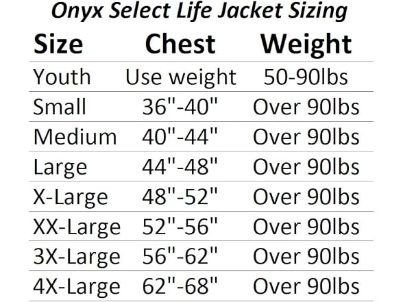 ONYX Select Life Vest Select Life Jacket (3XL)