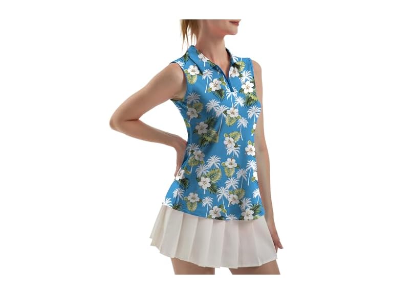 Fkeep Women (XS) Sleeveless Polo Golf Dry T-Shirts - Gallery 47