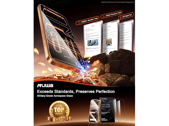 2pk ruwa Screen Protector for iPhone 17