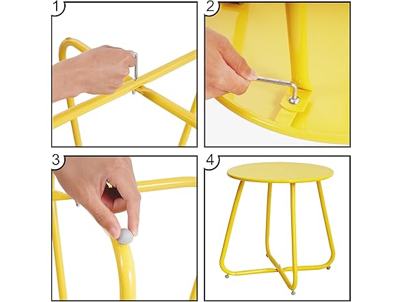 Elevon E-Coated Steel Side Table