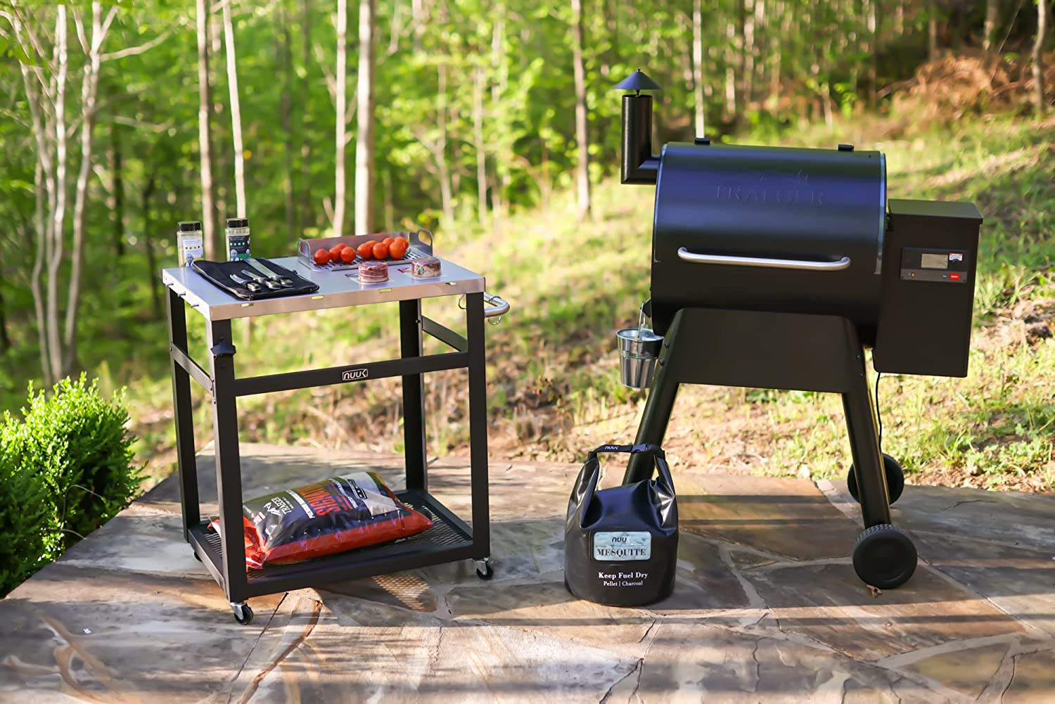 NUUK 30IN Outdoor BBQ GRILL Cart w/Cover - Gallery 18