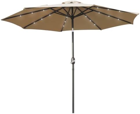 LeisureMod SUBL-9BG Seirra Outdoor Umbrella Beige