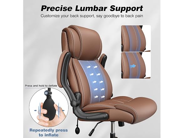 BESTFAIR W0893 Office Chair 001 Brown (Open Box) - Gallery 4